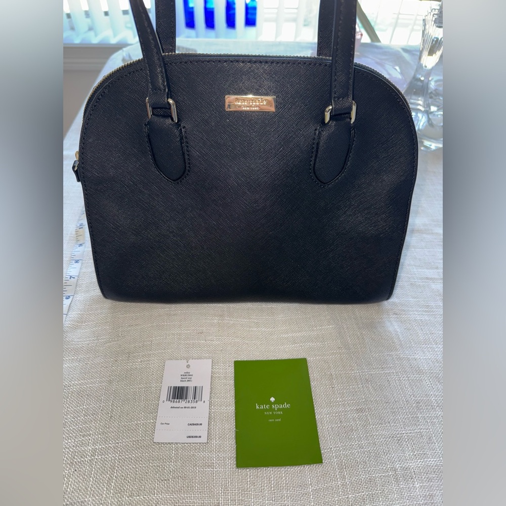 Kate Spade Riley Laurel Way Black Satchel Bag